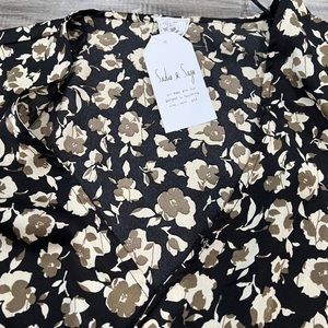 Wrap around floral dress